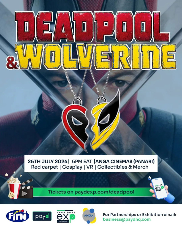 Deadpool and Wolverine At Anga Sky Panari, 2nd Floor Panari Hotel, Mombasa Road