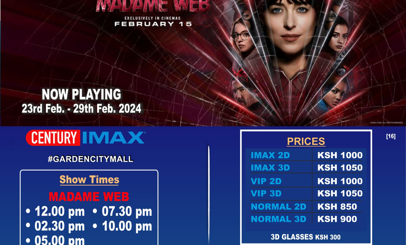 Madame Web Screening Schedule Century Imax at Garden City Mall