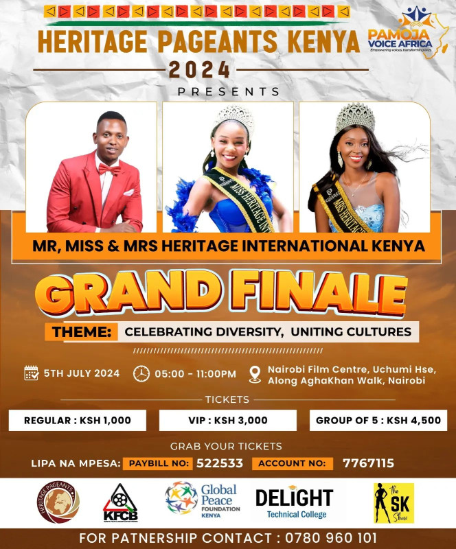 Mr, Miss And Mrs Heritage International Kenya Grand Finale At Naironi Film Centre Uchumi House