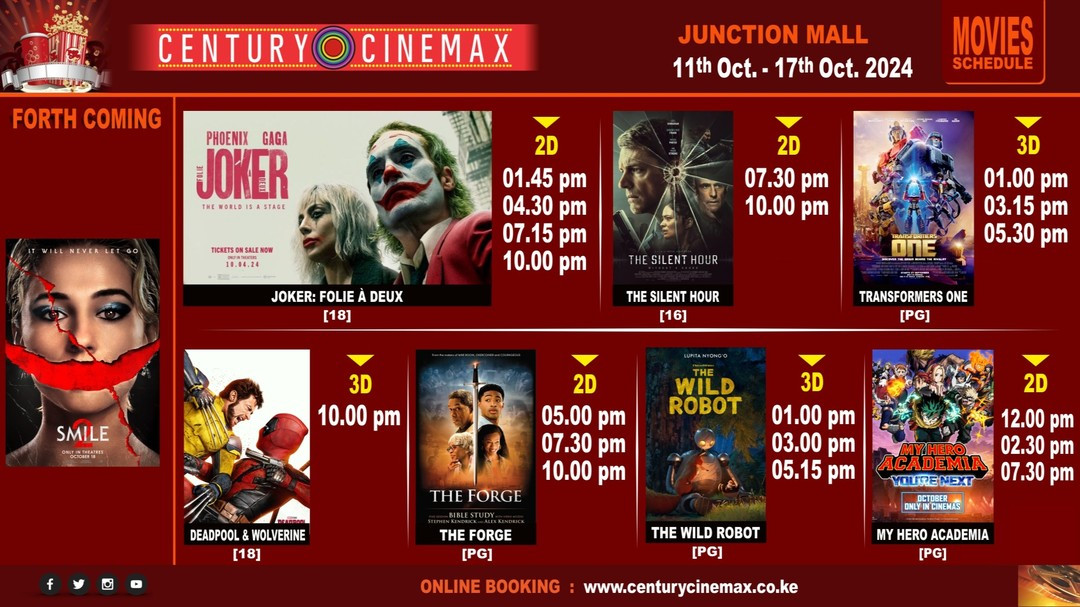 Movie Line-Up At Century Cinemax, Junction Mall