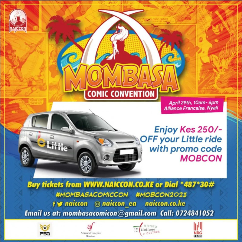 Enjoy Ksh 250 Off Your Ride To The Mombasa Comic Convention