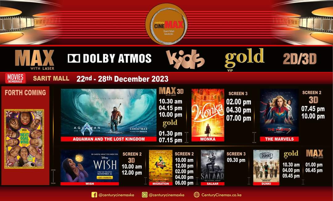 Weekly Movie Schedule Century Cinemax Sarit Mall