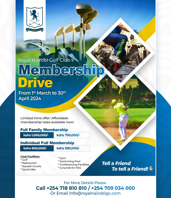 Royal Nirobi Golf Club Membership Drive