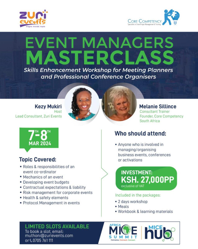 Event Managers Masterclass At Elysian Resort Kiambu Road