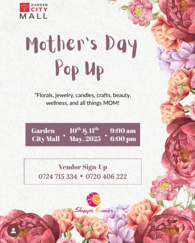 Mother’s Day Pop-Up at Garden City Mall on 10th & 11th May 2025 at Garden City Mall