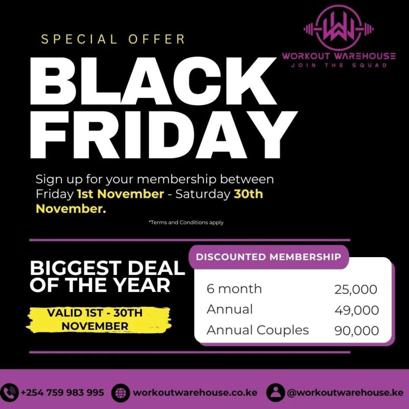 Special Offer Black Friday At Workout Warehouse