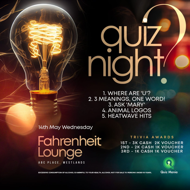 14- 14 QUIZ NIGHT Test Your Knowledge & Win Big!