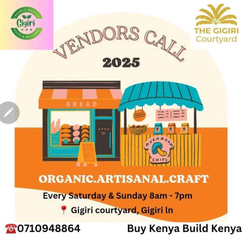 Organic Artisnal Craft Vendors Call at The Gigiri Courtyard