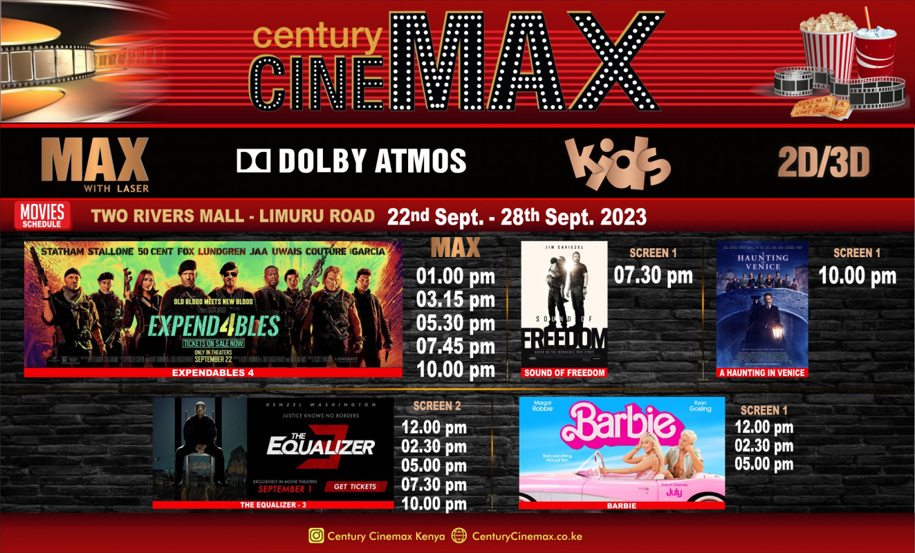 Weekly Movie Schedule Century Cinemax Two Rivers Mall
