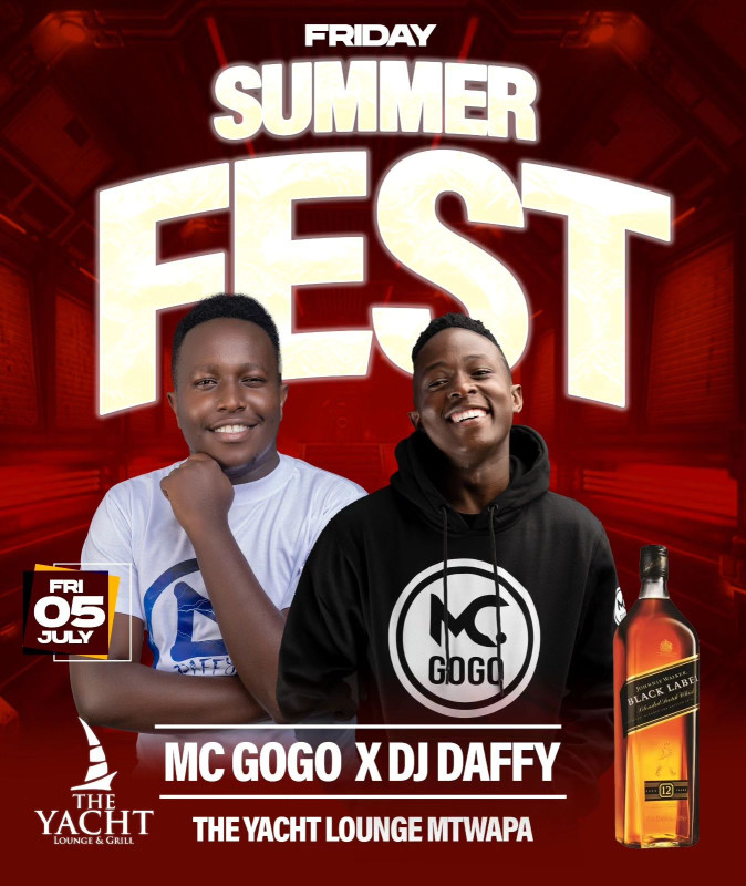 Friday Summer Fest At The Yacht Lounge Mtwapa