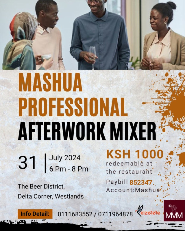 Mashau Professional Afterwork Mixer At The Beer District Delta Corner, Westlands