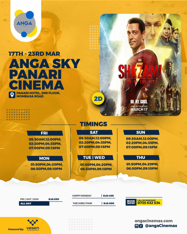 Weekly Movie Schedule Anga Sky Panari Cinema