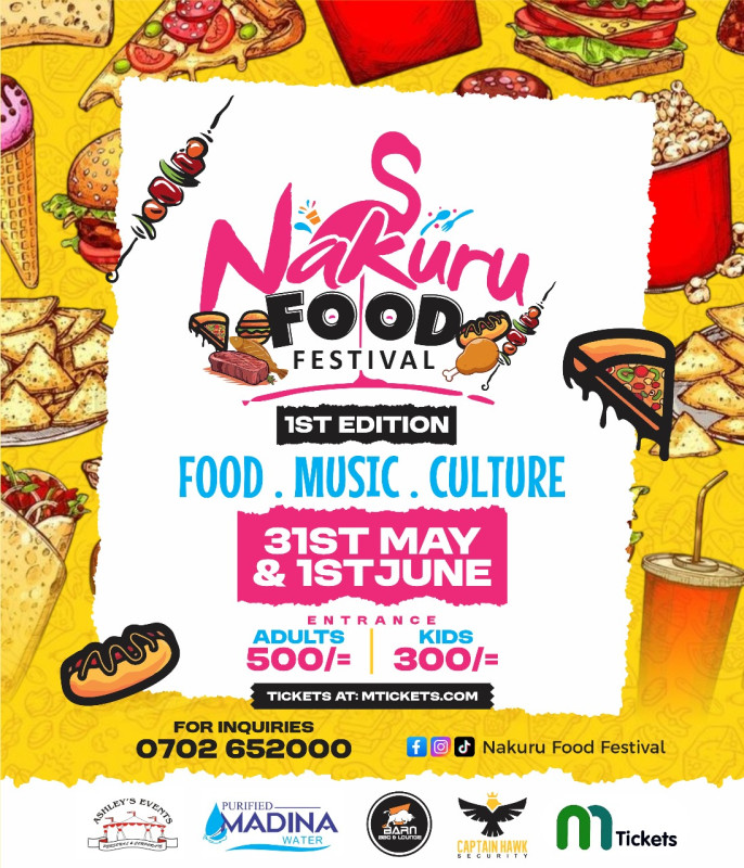 NAKURU FOOD FESTIVAL on 31, Sat May 2025 at The Barn Bbq and Lounge Gardens.