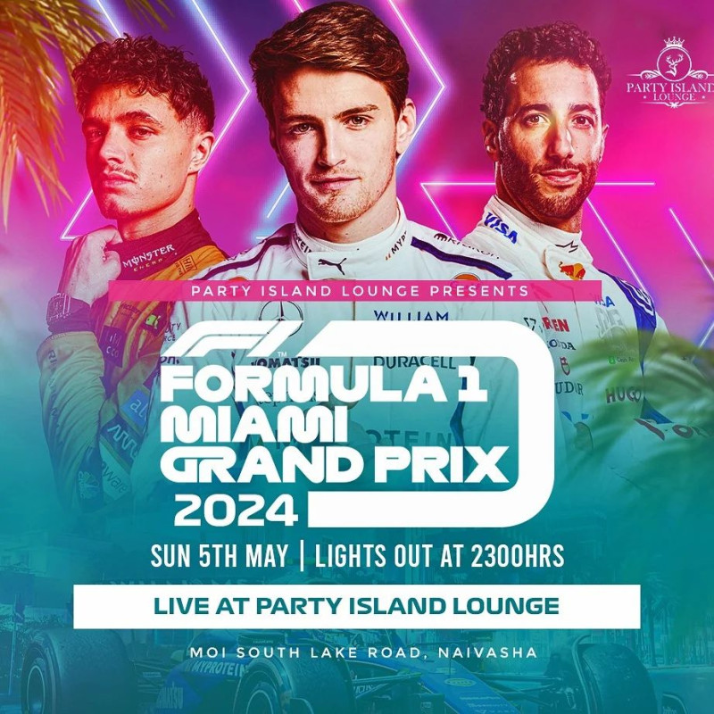 Formula 1 Miami Grand Prix 2024 At Party Island Lounge Garden Naivasha