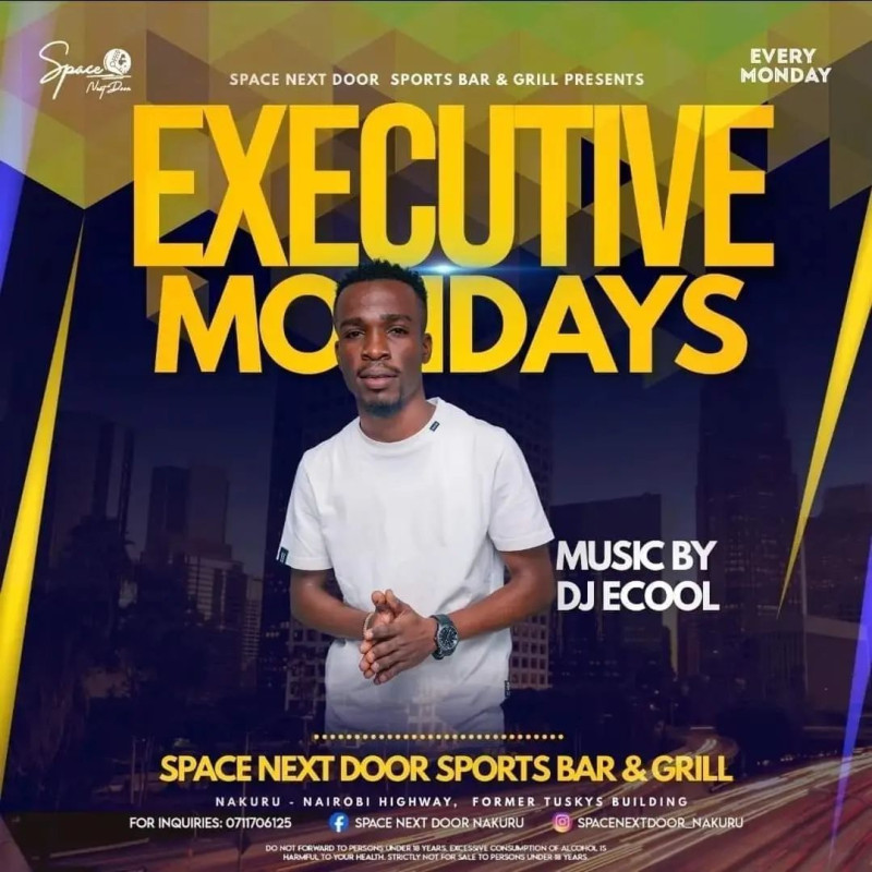 Executive Mondays At Space Next Door Sports Bar And Grill Nakuru
