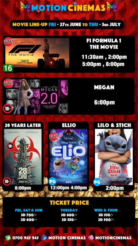 06-27 Exciting Movie Line-Up at Motion Cinemas!