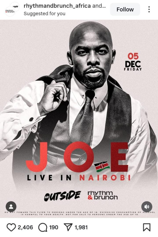 12-05 Joe Live in Nairobi at Nairobi