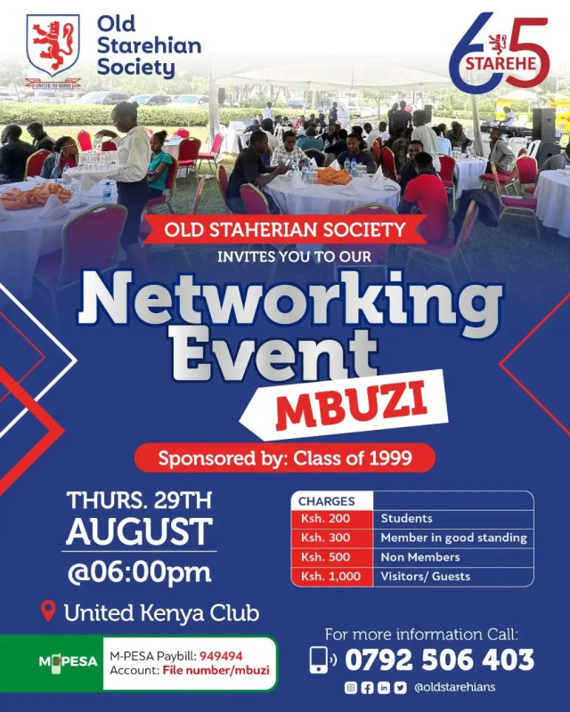 Networking Event Mbuzi At Old Starehian Society