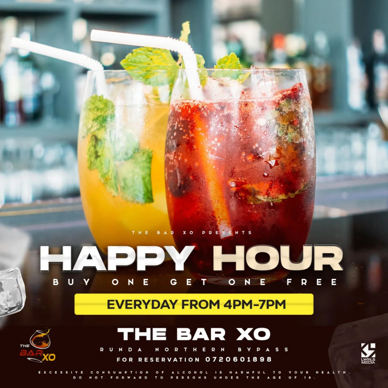 Happy Hour Offer At The Bar XO, Runda Norther Bypass