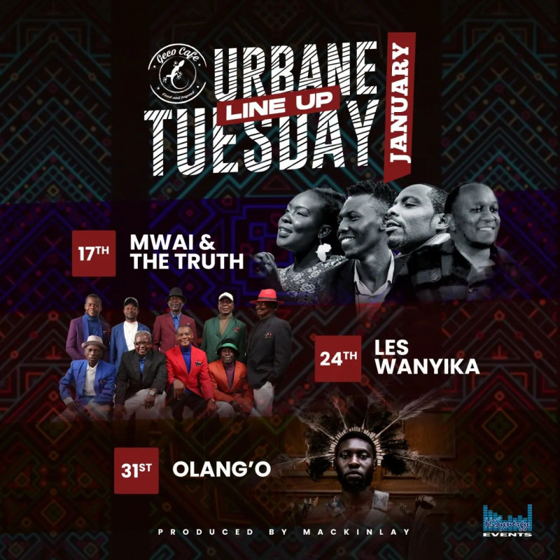 Urbane Tuesday January Line Up Geco Cafe Lavington