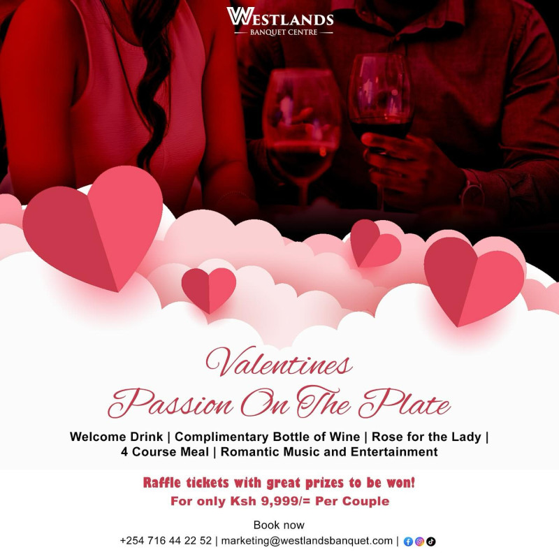 Valentines Passion on a Plate Westlands Banquet Centre