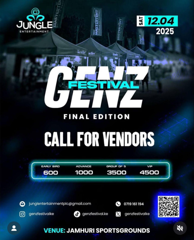 Gen Z Festival 3rd Edition at Jamhuri Sportsgrounds Call for Vendors