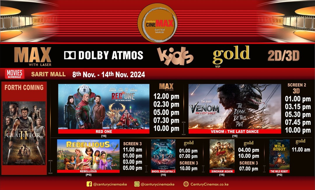 Movie Line-Up At Century Cinemax, Sarit Mall