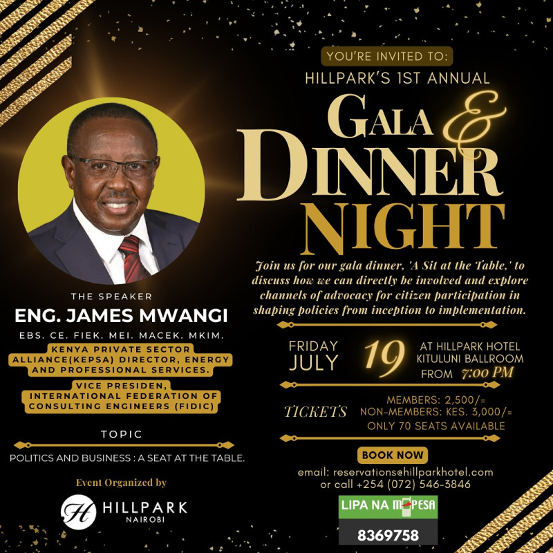 Gala And Dinner Night At Hill Park Hotel Nairobi