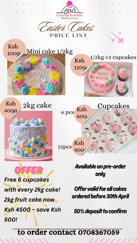 Sweeten your Easter with Jen’s Cakes & Pastries! Mini cake