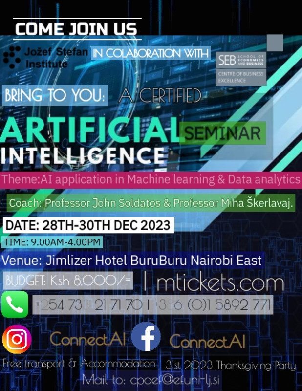 A Certified Artificial Intelligence Seminar Jimlizer Hotel Buruburu Nairobi East