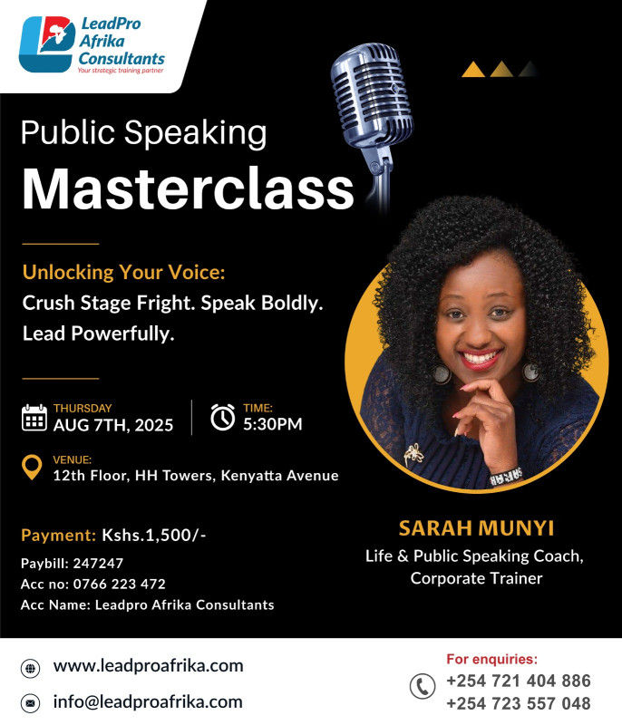 08-07 Public Speaking Masterclass at H.H Towers