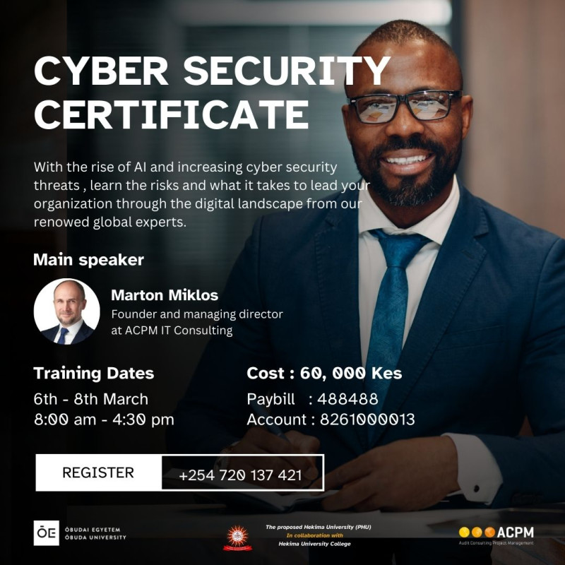 Cyber Security Certificate At Hekima University Kilimani