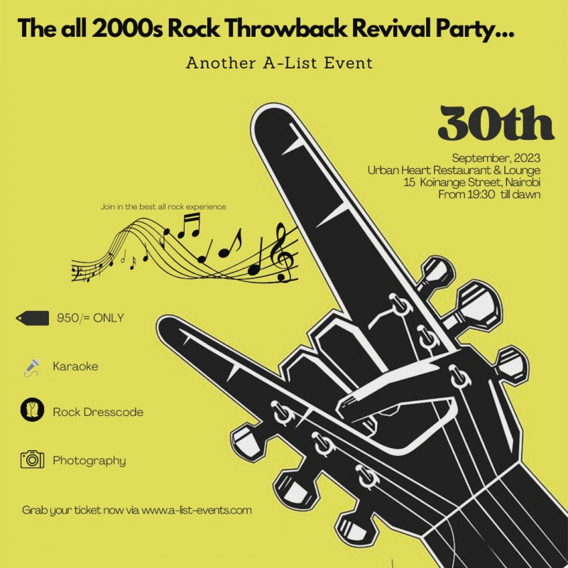 The All 2000s Rock Throwback Revival Party Urban Hearts Restaurant and Lounge