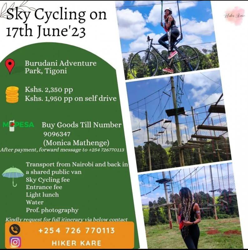 Sky Cycling Burudani Adventure Park Tigoni