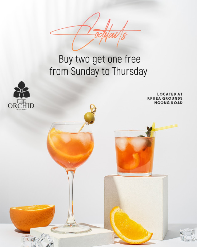 Cocktails Offers At The Orchid Lounge And Grill, Ngong Road