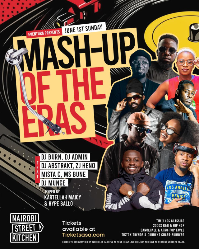 Eventura Presents Mash-Up of the Eras! Join us on June 1st at Nairobi Street Kitchen