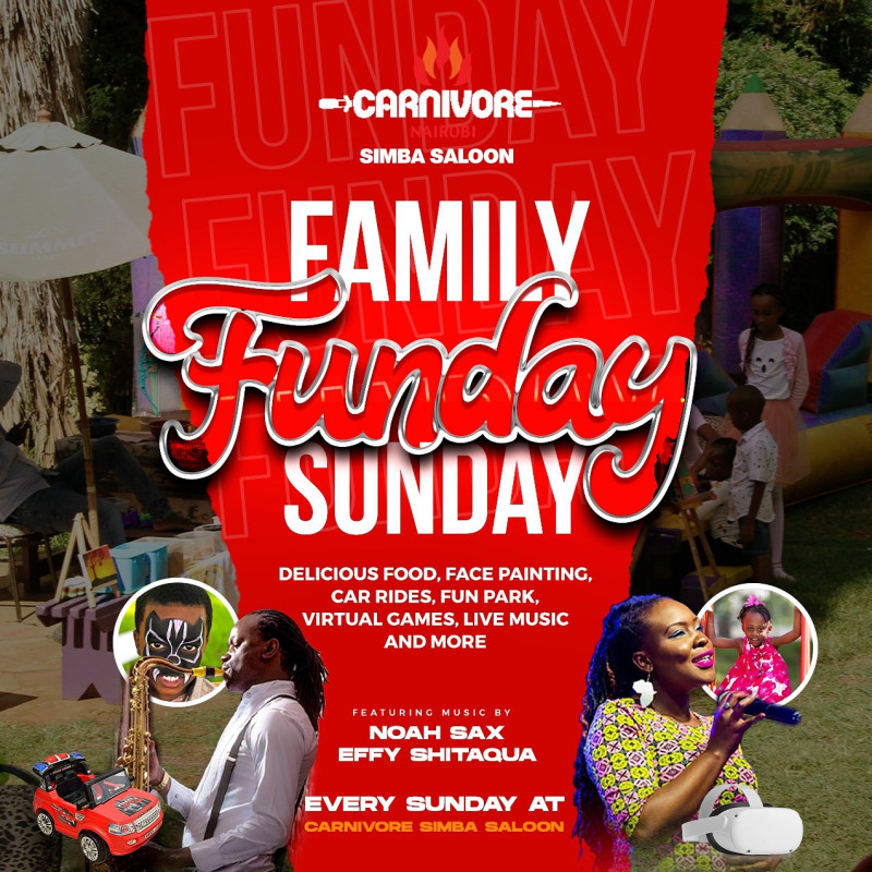 Family Fun Day Sunday Carnivore Simba Saloon