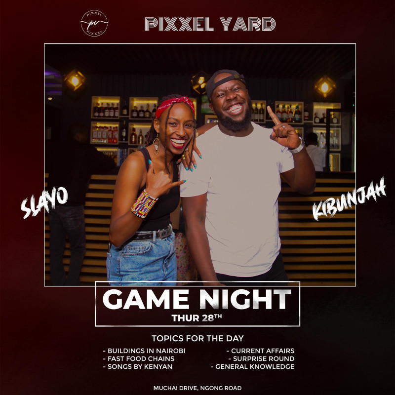 Game Night At Pixxel Yard Muchai Drive Ngong Road