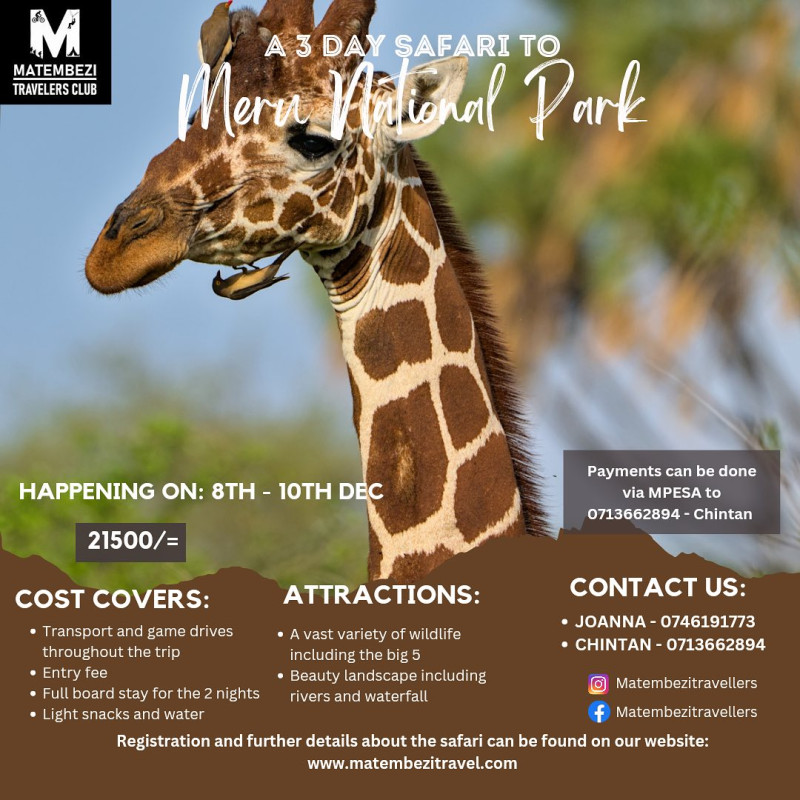 A 3 Day Safari to Meru National Park