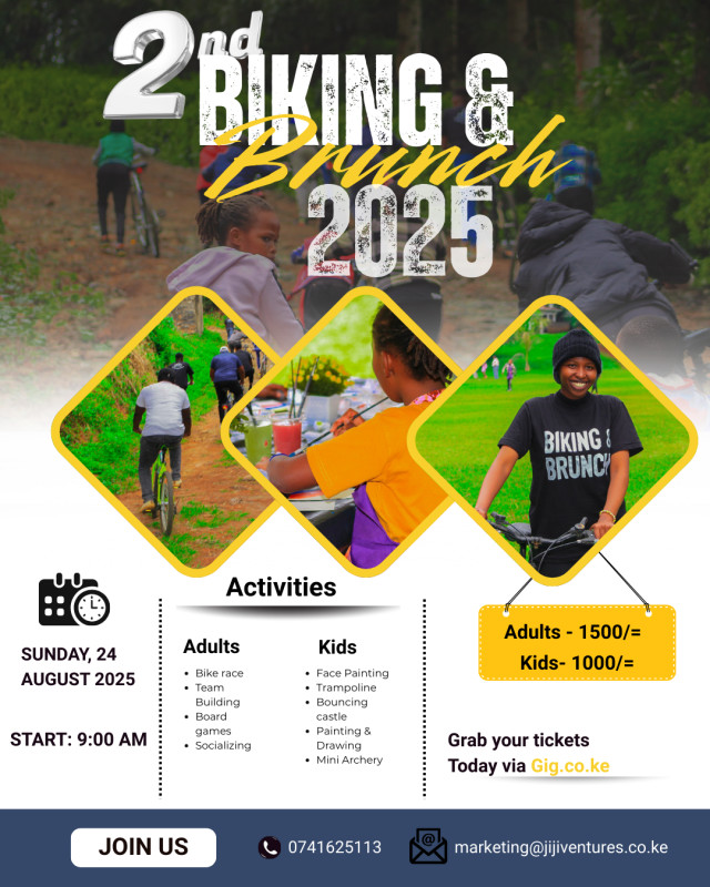 Biking on 24 August, 2025  9:30 AM - 5:30 PM  Nairobi
