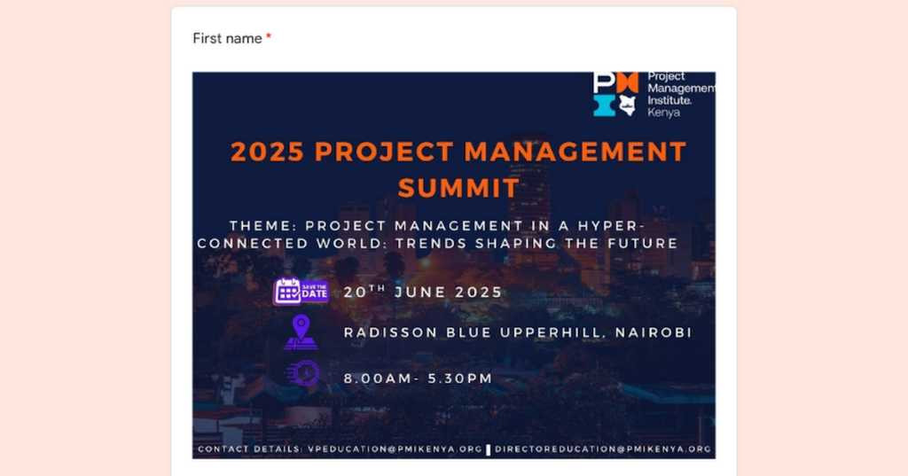 Project Management Summit 2025 Registration Now Open! Happening on Friday, 20th June 2025 at Radisson Blu, Upperhill, Nairobi