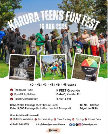 08-16 Epic FunQuest & Adventure Teens Fest at  Karura Forest