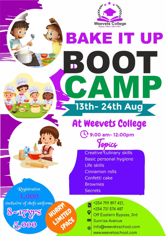 Bake It Up Boot Camp At Weevets College, Sunrise Avenue