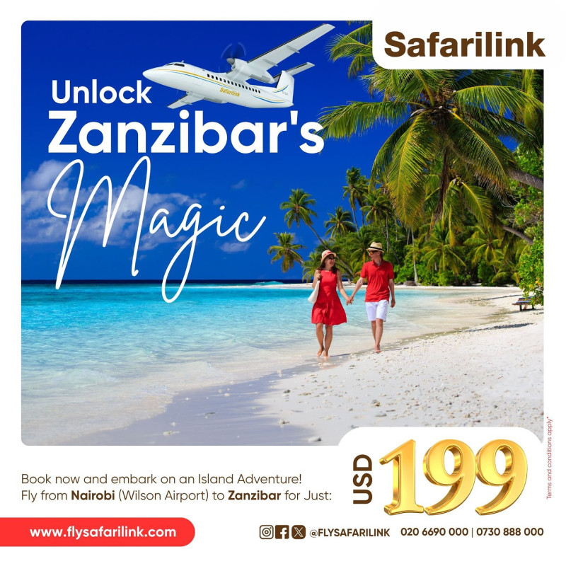 06-20 Unlock Zanzibar's Magic from Nairobi (Wilson Airport) to Zanzibar