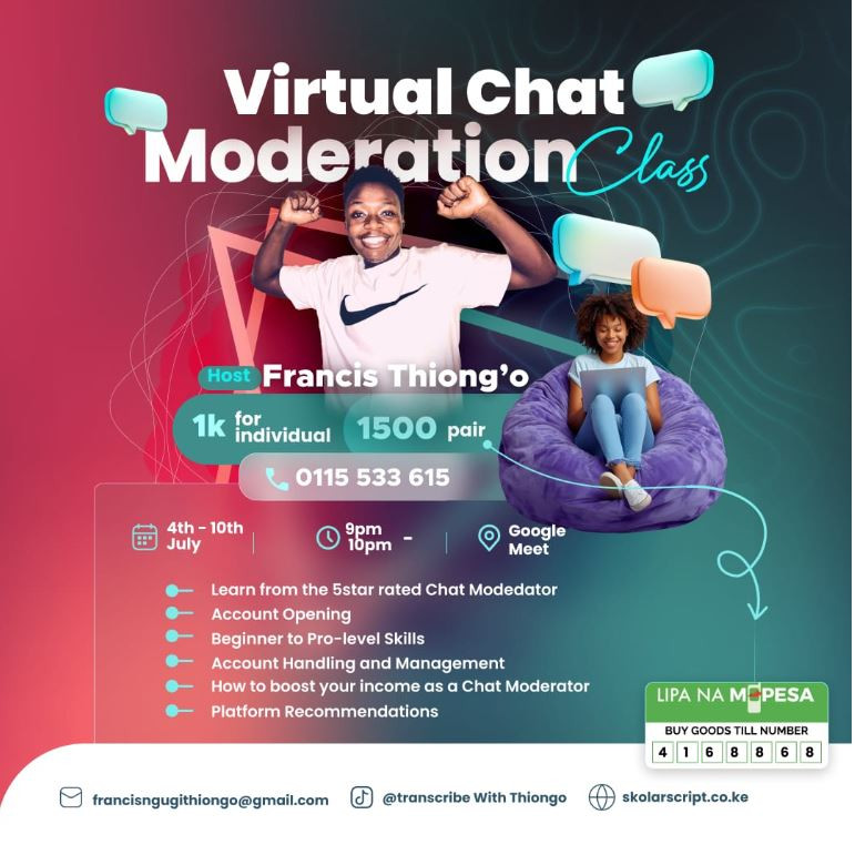 07-04 Virtual Chat Moderation Class Online