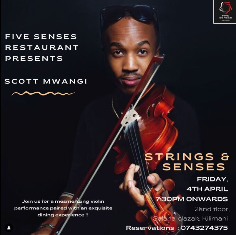 04-04 Strings & Senses: Scott Mwangi Live at Five Senses Restaurant