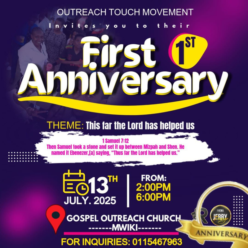07-13 First Anniversary Celebration at Gospel Outreach Church