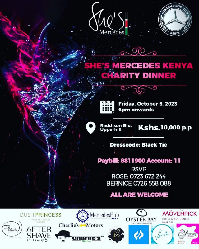 She’s Mercedes Kenya Charity Dinner Radisson Blue Upperhill