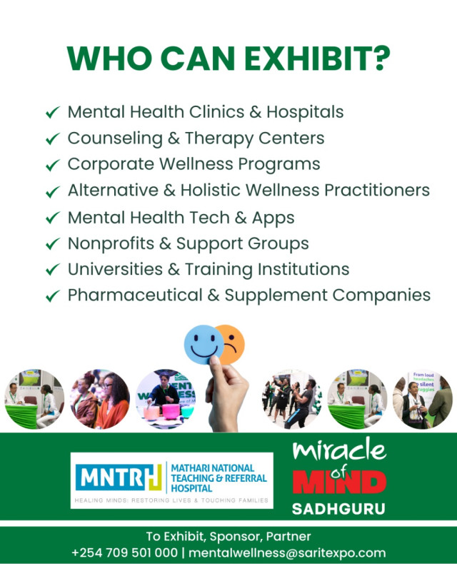 Mental Wellness Expo: Healing Minds, Restoring Lives at Sarit Expo Centre, Nairobi on 9th May to 10th May 2025
