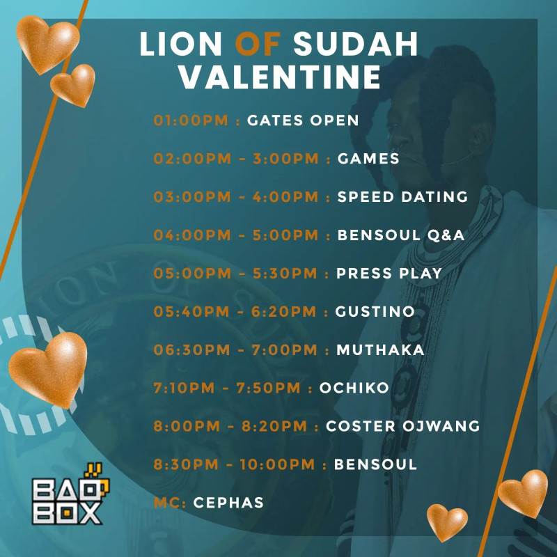 Lion of Sudah Valentine Edition Baobox Cafe Westlands